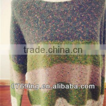 Beautiful knitted machine sweater,Ladies knitting machine cotton sweater