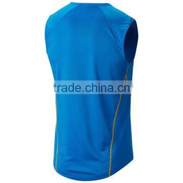 Man Sleeveless O-neck Polyester T-shirt for Sports photo-2