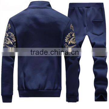 Fashion Printed Suit High Collar Mens Knitted Jacket photo-4