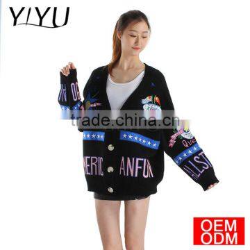 Embroidery Cardigan Kimono 2017 Winter Fashion Girl Loose Cardigan Sweater photo-2