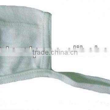 50% Polyester & 50% Cotton (1x1 Rib) Baby Mini Bath Cap (White Bleached) photo-2