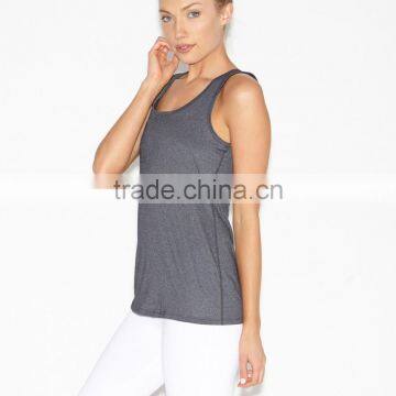 Women Workout Clothing Nylon Spandex Low Yoga Wear Fitness Gym Tank Top photo-3