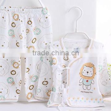 2017 newest style baby bamboo clothing set infant organic cotton clothes