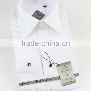 French cuff men shirt dress shirt causal shirt spandex /cotton