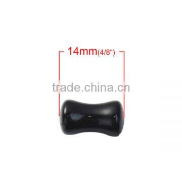 6mm Acrylic Ear Stretcher Expander Bobbin Black Ear Gauge Expanders photo-2