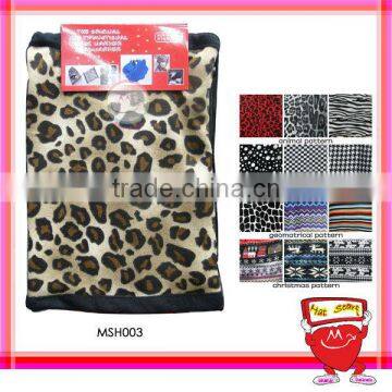 Stocked leopard versatile hats and scarf