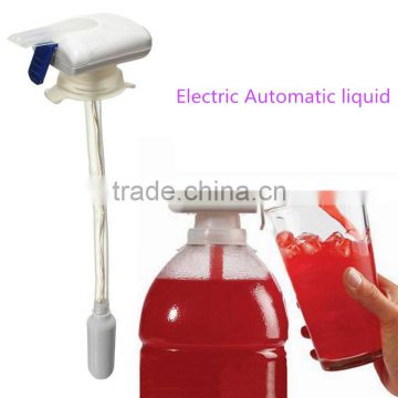 New White Magic Tap Electric Automatic Liquid Drink Beverage Dispenser Spill Proof Hand-Pressure Beverage Straw Party Supplies