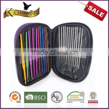 Charmkey High Quality PU Bag Package Aluminum Crochet Hook Set to Crochet Patterns photo-2