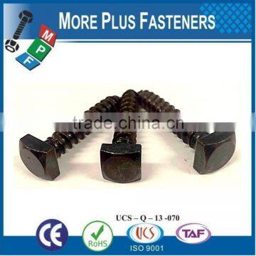 Made In Taiwan Flat Head Black Oxide Small Brass Black Phosphate Square Head Bolt photo-6