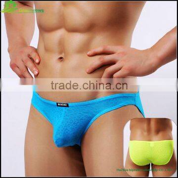 Sexy colorful mens boxer briefs in own design man sexy underwear transparent men's knitted briefs