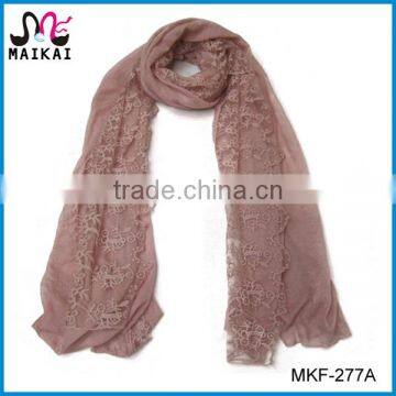Wholesale elegant women fashion polyester cotton scarf