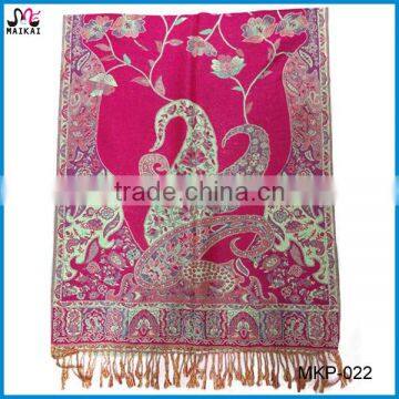 Women's Pashmina Jacquard Cotton Cheap Wholesale Shawl photo-1