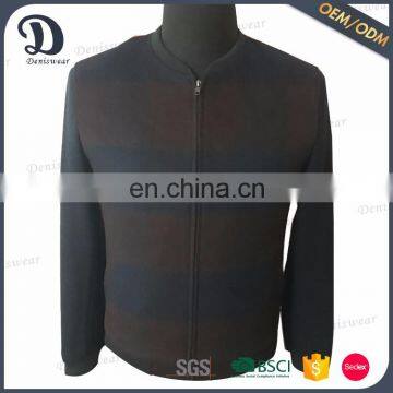 Factory Supply Hot Sale Men Wool Bomber Jacket Outwear