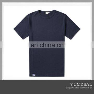 wholesale elongated crew neck custom logo t shirt