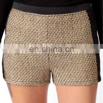 Knit Panel Metallic-Blend Shorts CSS0061