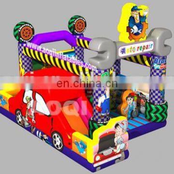 AOQI cheap price fantastic new design auto repair inflatable combo for kids