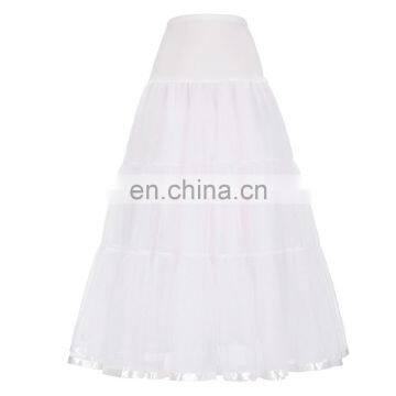 Grace Karin Women's White Long Crinoline Underskirt Retro Vintage Dress Petticoat CL010421-2