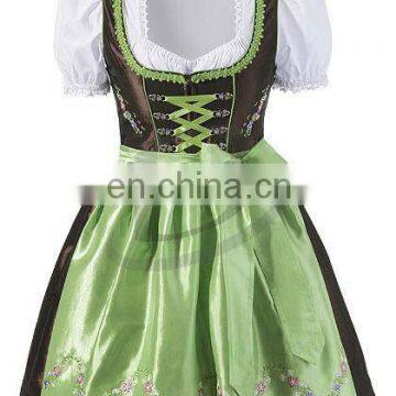 Women Custom Cotton Polyester Trachten Mini Dirndl Octoberfest Dirndl Munich Dress (Oktoberfest Clothing)