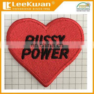 Patch Embroidered Heart, Heart Patches, Iron on Embroidered Felt Red Heart photo-3