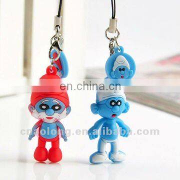 couples soft pvc cartoon keyring,rubber keychains
