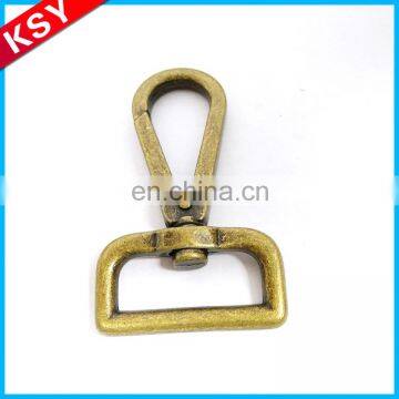 China Supplier Excellent Quality Spring Clip Super Cute Shining Swivel Dog Snap Hook For Handbag