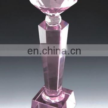 pink diamond crystal trophy