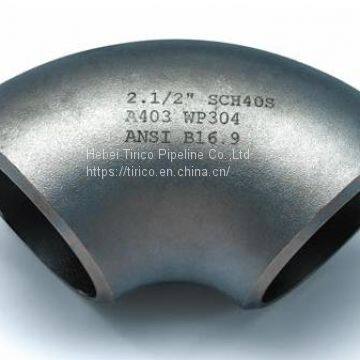 High quality High pressure stainless steel pipe fittings, elbows factory