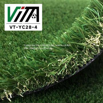 Best Price 4 color Artificial Grass for Landscaping U Shape Garden Green Lawn Residents VT-YC28-4