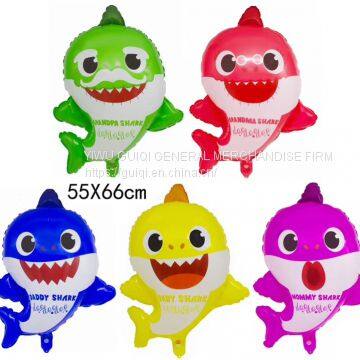 Hotsale shark balloon 5 colors mix cheap in stock fast delivery