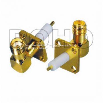 Right Angle Panel Receptacle RF Connector SMA Connector