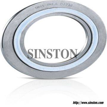 spiral wound gasket with inner and outer ring