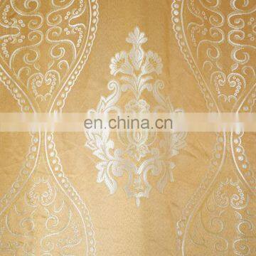 Cheap Indian Style Flower Jacquard Curtain Design Fabric Gold Lurex Indian Style Curtains photo-3