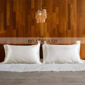High Quality White 100% Polyester Home Silky Smooth Queen Satin Pillowcase photo-6