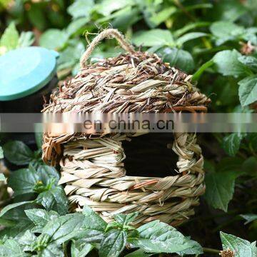 Bird's grass-woven parrot's nest to keep warm Bird's nest grass-nest hand-simulated bird's cage supplies