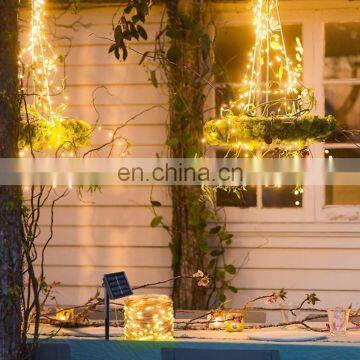 Solar Waterproof Copper Wire String Light Home Decor Indoor Outdoor Christmas Decoration Fairy Lights With Remote Controller