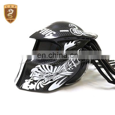 High Quality Cool Helmet Black Carbon Fiber Motorcycle Helmet Universal Cap Helmet Car Accessories