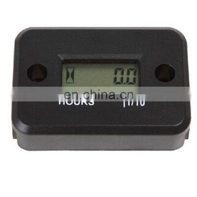 Portable Digital Tach motor Motocross Hour Meter Gauge LCD for 4 Stroke Gas Engine Offroad Panel Hour Motorcycle Generator Bike