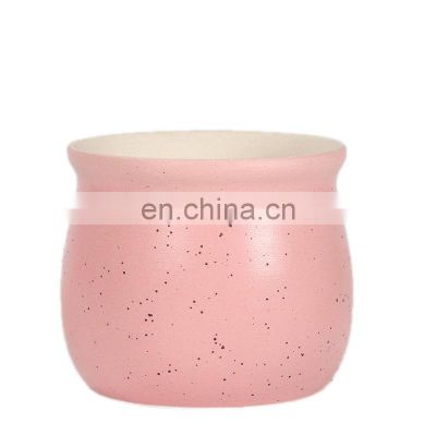 Coarse ceramic purple plastic small flower pot personality creative retro