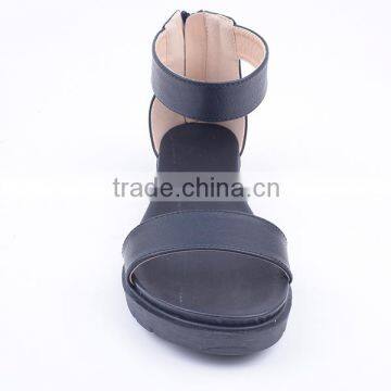China Wholesale Comfort Flat Heel Sandals Women With Back Zipper photo-3