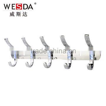 Wesda stainless sateel door clothes swivel hook bathroom accessory hangers 088