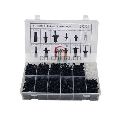 690pcs Retainer Plastic Nylon Push Clips for Car 12kinds He12 photo-2