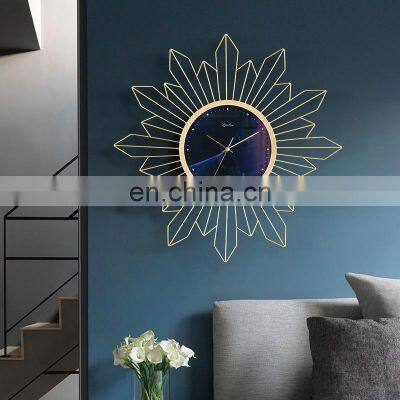 Gold Design Wholesale Cheap Nordic Big Watch Metal Luxury Modern Decorative Wall Clock Large Digital Home Wall CLOCKS Creative