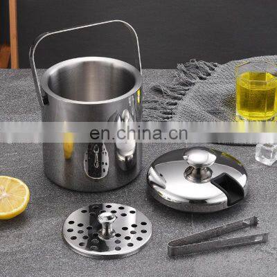 Top Selling Stainless Steel Double Walled Ice Bucket for Wine With Lid
