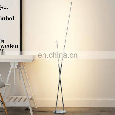 HUAYI High Quality Aluminum Lamp Body 23Watt Indoor Bedroom Living Room Modern LED Floor Light