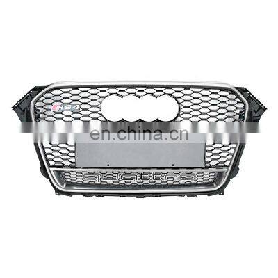 ABS Chrome black silver car grill for Audi A4 B85 high quality front bumper grille honeycomb mesh facelift RS4 quattro 2013-2015