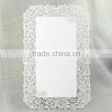 2016 New Design Wholesale Invitation Cards White Laser Cut Lace Vintage Wedding photo-4