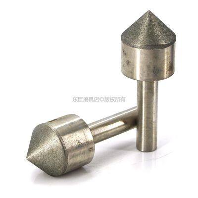 diamond mounted point cylinder head rough grit 30 for agate granite stone coarse grinding shank 6mm head 5~25mm