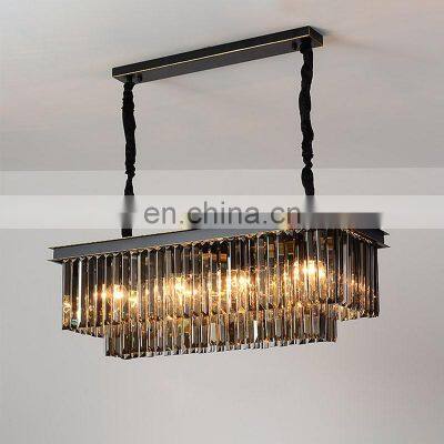 2022 Newest Design Big Black Round Luxury Asfour Pendant Lamp Restaurant Living Room Classic Crystal Chandeliers Ceiling photo-3