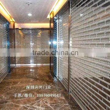 Custom Electric Aluminum Alloy Crystal Shutter Door Remote Transparent Shutter Door
