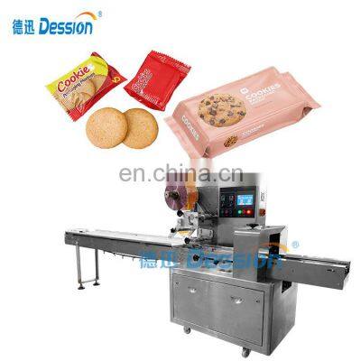 Dession Automatic Small Biscuit Packing Machine Cookies Chocolate Bar Pillow Packing machine